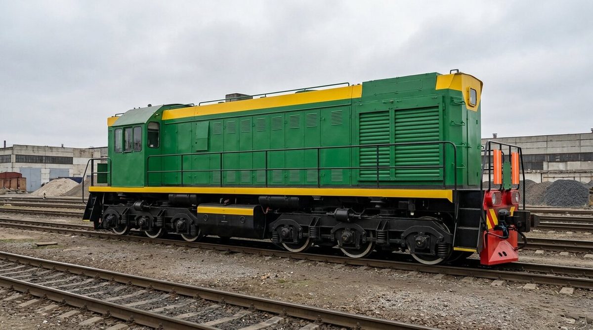Маневровый тепловоз ТЭМ-2 на путях